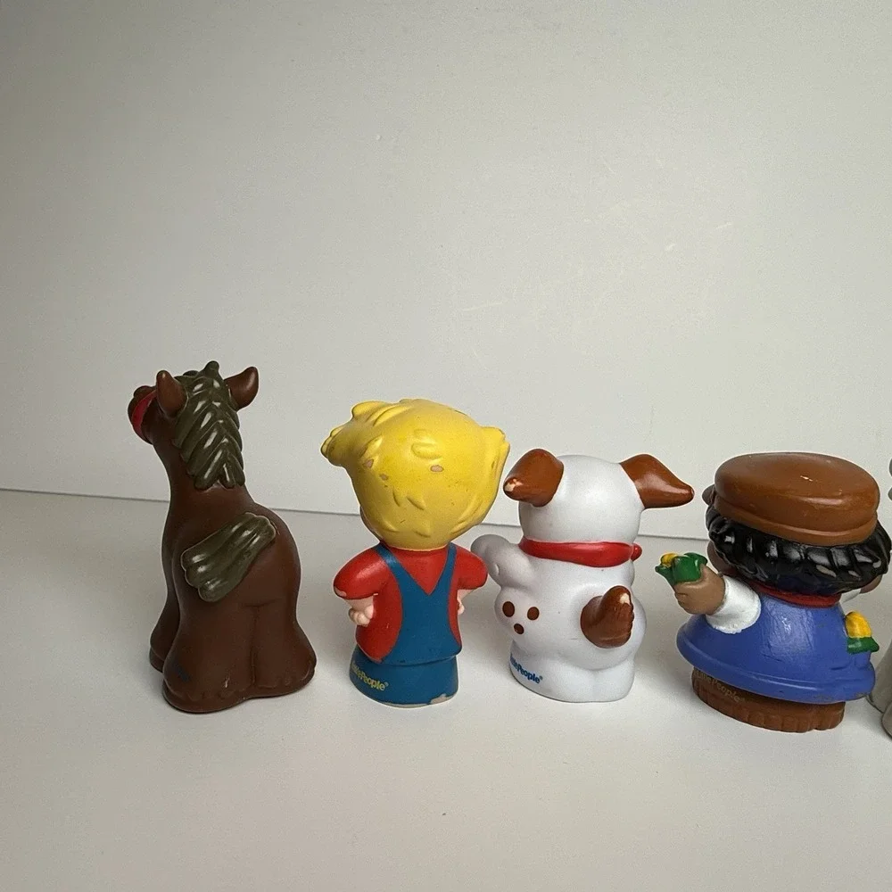 Fisher Price Little People Figure Toy Farmer Boy Dog Horse‎ Goat Corn 6